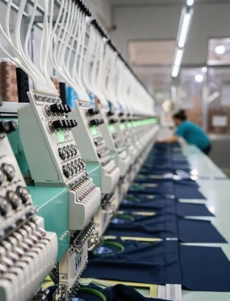 Embroidery machines at the 91 Phila factory