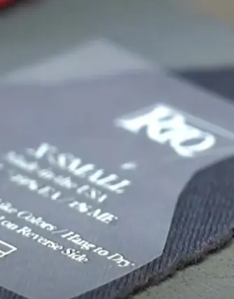 Heat-transfer label on fabric